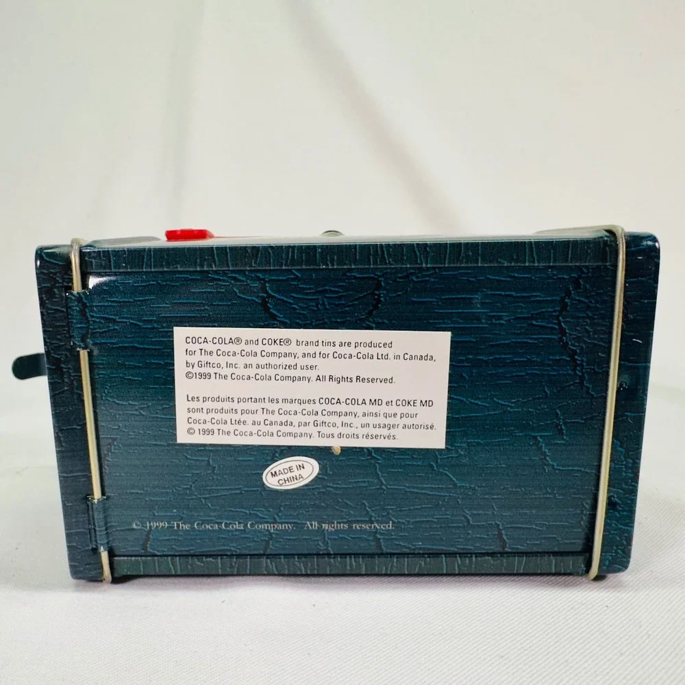 Vintage 1999 Coca-Cola Mailbox Collectors‎ Tin Giftco Blue General Store